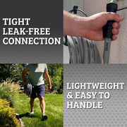 Flexzilla Colors SwivelGrip Garden Hose, 5/8 in, 100 ft, Slate Grey, Premium Hybrid Polymer, Leak-Free Connections, HFZC5100GYS-E