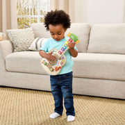 VTech LeapFrog Strum & Count Wooden Guitar, Interactive Musical Toddler Toy with 8 Colorful Fret Keys, Light-Up Neck, Movable Squirrels Tail, Eco-Friendly Wood
