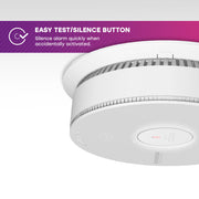 Universal Security Instruments Smoke and Carbon Monoxide Alarm with Sensing Plus Multi-Criteria Detection, Voice Alerts, 85dB Loud Alarm, Battery Powered, USI/SMCO/REP