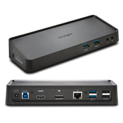 Kensington SD3650 USB 3.0 Dual 2K Laptop Docking Station, HDMI and DisplayPort, 5Gbps Data Transfer, Black, K33997WW