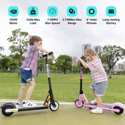Gotrax GKS Mini Electric Kick Scooter for Kids Ages 6-12, 150W Motor, 7.5 mph Speed, 3.75 Mile Range, 6-Inch Solid Tires, All-Metal Frame, Black