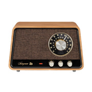Sangean WR-55 Retro-Style AM/FM/Bluetooth Wooden Cabinet Tabletop Radio, Natural Cherry