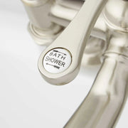 Signature Hardware 205508 Glenwood Deck Mounted Roman Tub Filler with Variable Couplers, Brushed Nickel