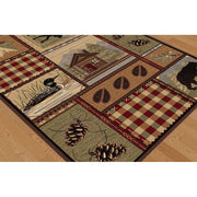 Tayse Nature Area Rug 6548 Lodge Multi Bears Moose 2' 7