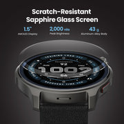 Amazfit Balance 2 Smartwatch, 47mm AMOLED Sapphire Glass Display, Dual-Band GPS, 21-Day Battery, 170+ Sport Modes Including HYROX and Golf, Heart Rate and Sleep Tracker, Black Silicone Band, A2430