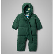 Columbia Snuggly Bunny II Infant Bunting, Water-Resistant, 450 Fill Power Down Insulation, Microfleece Lined, Fold-Over Cuffs, Rain Forest, 3-6 Months, 208879