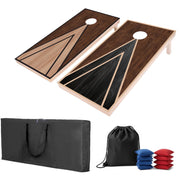 Lofierst Cornhole Board Set, 4x2 ft Solid Wood, Weatherproof Bean Bags, Cornhole-E