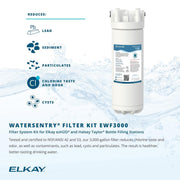Elkay EWF3000 WaterSentry Plus Filter System Kit, High Capacity 3000 Gallon, Quick-Disconnect Installation