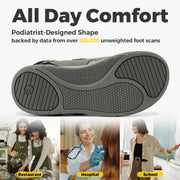 FitVille Diabetic Shoes for Women, Extra Wide Orthopedic Sandals with Adjustable Straps, Arch Support, Heel Pain Relief, Lightweight, Slip-Resistant, Black