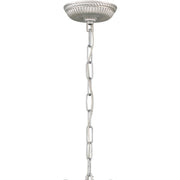 Crystorama Ashton Six Light Chandelier with Hand Cut Modern Pendalogue Crystals, Olde Silver Finish, 21.5 in W x 27 in H, 5016-OS-CL-MWP