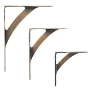 Signature Hardware Veruca Brass Shelf Bracket, Polished Brass, 5-7/8 in, 955169-7.875