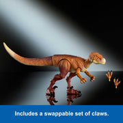 Mattel Jurassic World Hammond Collection Ornitholestes Dinosaur Figure, Deluxe Design, 18 Articulations, Swappable Claws, 9.2-Inch