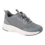 Athletic Works Boys Bungee Mesh Jogger Sneakers, Breathable Polyester Mesh, Gray, Medium Width, Size 6 Big Kid
