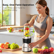 Syvio Smoothie Blender, 900W High-Torque Motor, 24oz Capacity, 4 BPA-Free Portable Cups, 15-Piece Kitchen Personal Blender and Grinder Combo, SM10