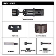 Milwaukee M18 FUEL 10-Gauge Nibbler Die Holder Kit, Punch, Die, and Die Holder for Precise Metal Cutting, Black, 48-44-0276