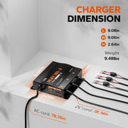 LiTime L12V10A-3BANK 3-Bank 10A (10A/Bank) Smart Battery Charger