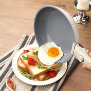 Koch Systeme CS 17-Piece Nonstick Cookware Set with Detachable Handle, Induction Compatible, Cream White