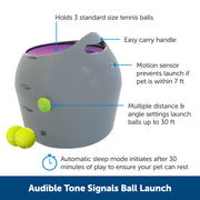PetSafe Automatic Ball Launcher Dog Toy, Adjustable Distance and Angle, Water-Resistant, Includes 2 Tennis Balls, PTY00-14665