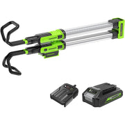 Greenworks 24V Underhood Work Light, 1200 Lumen LED Portable Light Bar, Adjustable 56-80 in, Includes 2.0Ah Battery and Charger, WLG907