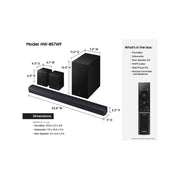Samsung B-Series 4.1Ch DTS Virtual:X Soundbar with Wireless Subwoofer and Rear Speakers, Black, HW-B57WF/ZA