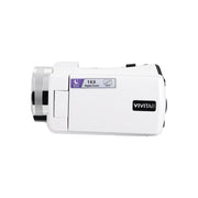 Vivitar PopCam America 250 Digital Camcorder, 48MP, Full HD 1080p Video, 3-Inch Flip Screen, 16X Digital Zoom, Built-in Microphone, White, DVRE507-BRWH