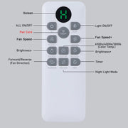 AGTANA CFL-B01-WT Low Profile Ceiling Fans with Lights 24