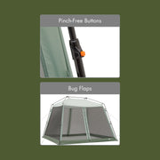 Ozark Trail 10 x 10 Instant Screen House, Double Hub, Cabin Shape, UV50+ Polyester, Heavy-Duty No-See-Um Mesh, 88-Inch Center Height, 31115