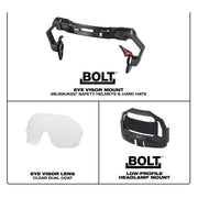 Milwaukee 48-73-1410 Clear Dual Coat Lens Eye Visor, Black/White