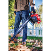 Troy-Bilt Leaf Blower Vacuum, 27cc 2-Cycle Engine, 450 CFM, Variable Speed Throttle, Red, 41AR272V766