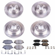 Power Stop Z17 Ceramic Brake Pads and Disc Rotor Kit, Front and Rear, Low-Dust Quiet Performance, Fits Buick LaCrosse 2019, Chevrolet Equinox 2018-21, GMC Terrain 2021, KOE7565