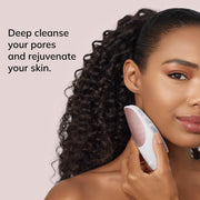 GESKE SmartAppGuided Sonic Thermo Facial Brush, 6-in-1 Multifunctional Skincare Device with Thermal Warming and Youthful Glow Massage, Rechargeable, Gray, GK000086SL02