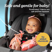 Graco GoMax Baseless Infant Car Seat with Insta-Install Rigid LATCH, Rear Facing, PureProtect Fabrics, Silent Shade Canopy, Lightweight
