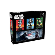 Buffalo Games Star Wars 4 in 1 Multipack Jigsaw Puzzle Set, Three 300-Piece and One 500-Piece Panoramic Puzzles, Multicolor, 9409