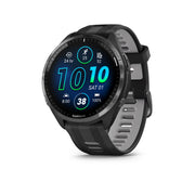 Garmin International Titanium Bezel GPS Smartwatch with Whitestone Case, Black