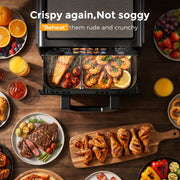 Patbrela 10QT Dual Basket Air Fryer Oven, Digital Control, Clear-View Window, Versatile Cooking, AF311