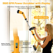 Amiluo Electric Spin Scrubber, 1500 RPM Cordless Bathroom Cleaning Brush