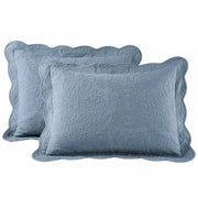 Better Homes & Gardens Paisley Medallion Cotton Quilted Pillow Shams, Blue Silver, Standard Size, 2 Pack