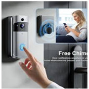 2PCS Ring & Video Doorbell with Camera Wireless WiFi Security Phone Bell 720PHD Video Doorbell Camer