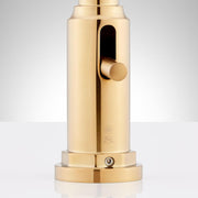 Signature Hardware 559332 Greyfield Deck Mounted Roman Tub Filler with Hand Shower, Aged Brass