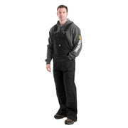 Berne B1068bkr320 Heartland Unlined Washed Duck Bib Overalls, Size: 32x32, Black