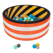 Battat Hop In Ball Pit Build City, Collapsible Foam Frame with 68 Crush-Resistant Balls, Machine-Washable Cover, Multicolor, Toddler Toy