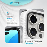 Speck 150707-1909 iPhone 17 Pro Case Slim MagSafe CandyShell Grip - White/Black