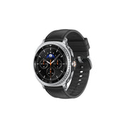 Samsung Galaxy Watch8 Classic Smartwatch, 46mm Stainless Steel Case, White Silicone Band, AMOLED Display, Bluetooth, SM-L505U