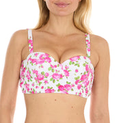 Betsey Johnson Women's Bikini Top, L, Pink - 84% Nylon