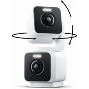 Wyze Duo Cam Pan Indoor/Outdoor Smart Security Camera 2K IP65 360 Degree Pan/Tilt with Color Night Vision and Spotlight