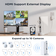 TOGUARD Security Camera System SC23, 10-Channel Solar-Powered 4MP Dome Cameras with 360 Pan Tilt, Two-Way Audio, IP66 Waterproof, Night Vision, 500GB HDD