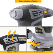 Jellas 5-In Random Orbital Sander with 17Pcs Sandpapers, 6 Variable Speed Sanders for Wood