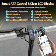 Joyhis Adult Electric Scooter, 350W Brushless Motor, 8.5 in Anti-Skid Solid Tires, 19 MPH Speed, 21-Mile Range, Dual Braking System, App Control, Foldable Design, J078L