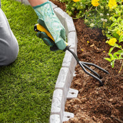 Expert Gardener EG13-506-001-03 Faux Stone No-Dig Landscape Edging, 10-ft., Plastic, Gray