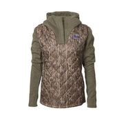 Banded Womens Kinetic Hybrid Camo Hoodie, 100-g PrimaLoft Insulated, Water Resistant, Mossy Oak Bottomland, Small, 81588706